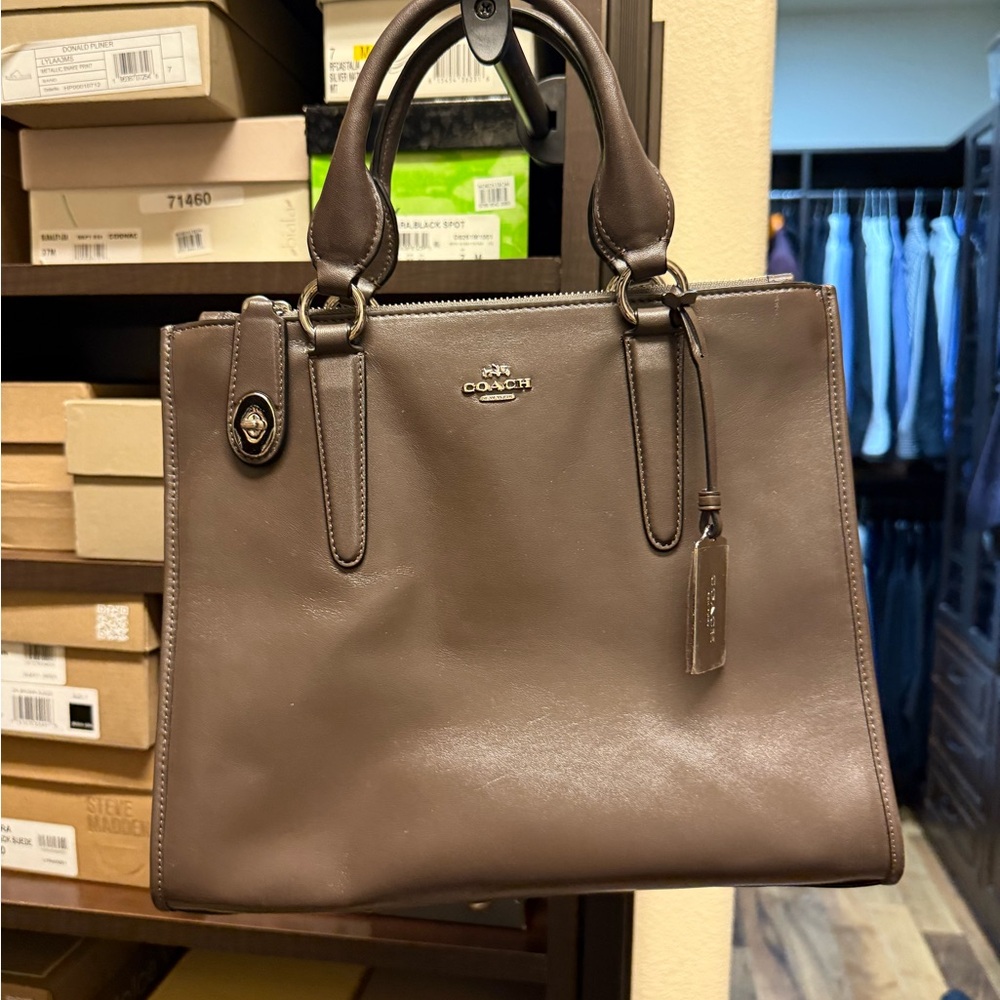 Coach Taupe Leather purse
